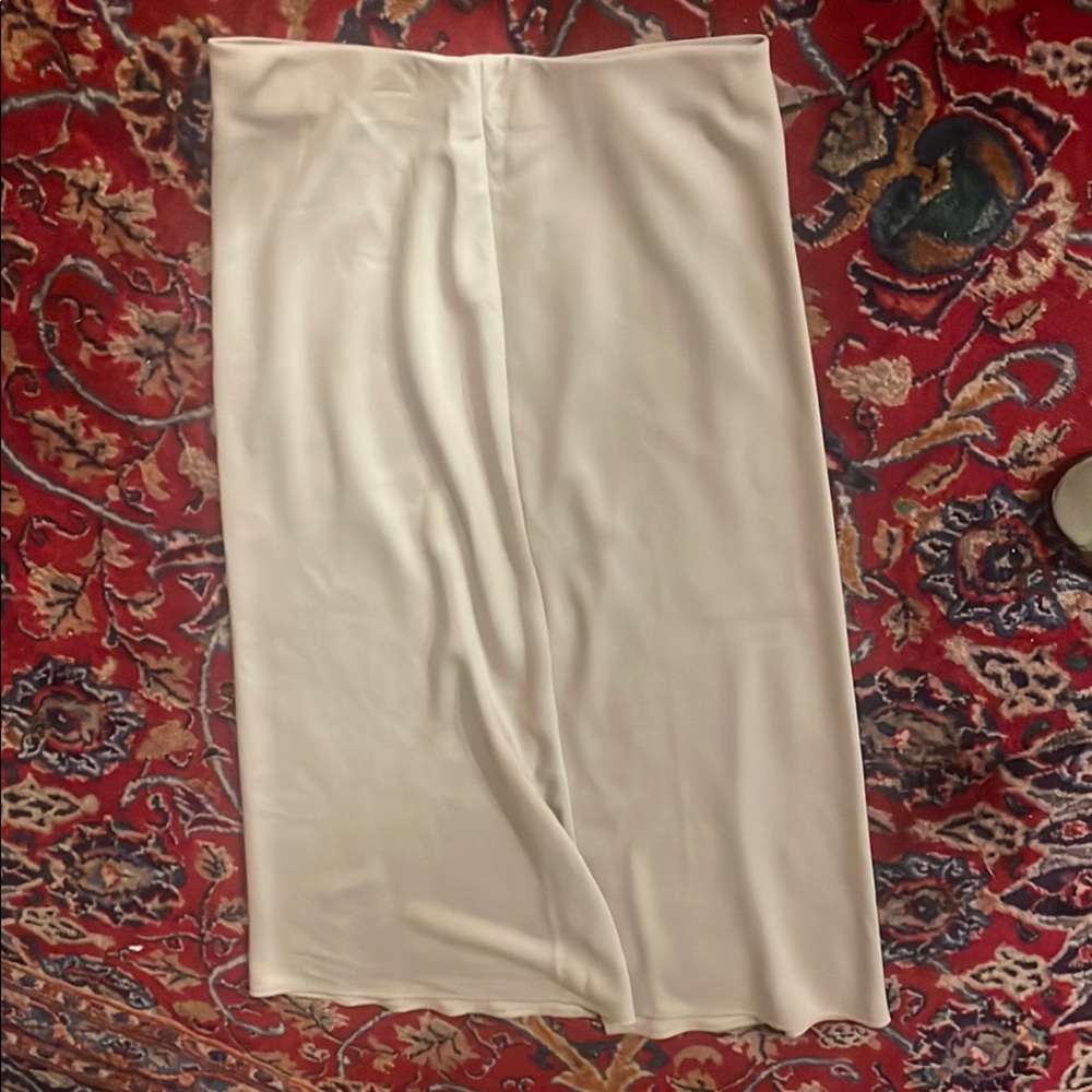 Elegant Cream Midi Skirt